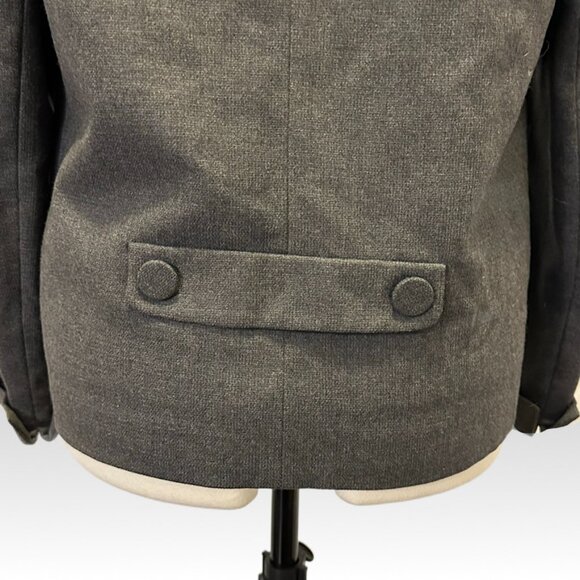 Betty Rose vintage Blazer Jacket Gray Embellished Woven Wool 1960 6 8 - Picture 7 of 14